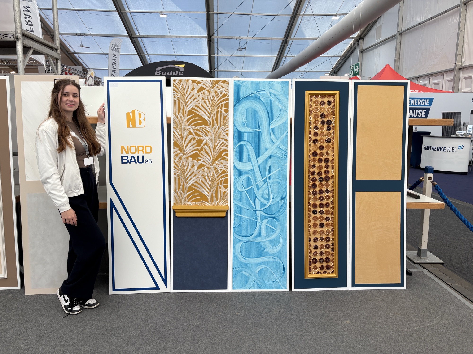 Malerbetrieb Ehrich auf der Nord Bau 25 – Wandgestaltung und Mustertafeln auf der Messe